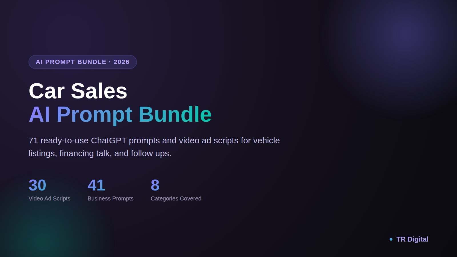 Car Sales AI Prompt Bundle